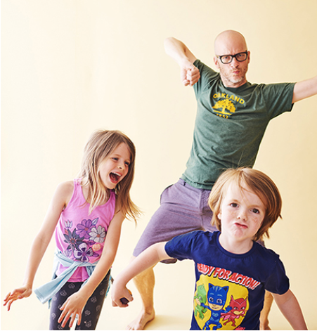 Michael Kenny with his children